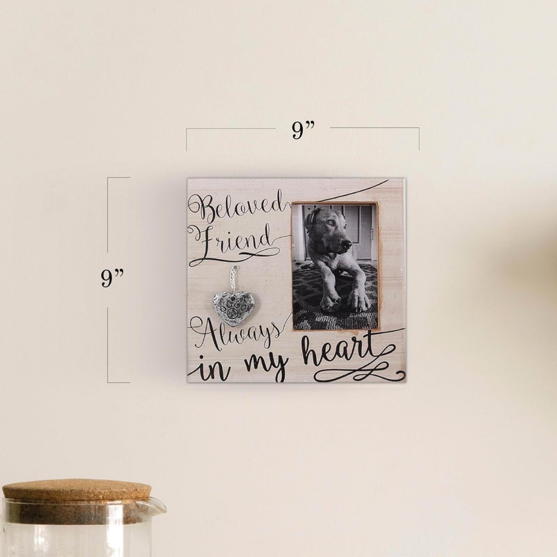 YOUNGS Young's 9" x 0.5" x 9" Wood 4" x 6" Pet Memorial Picture Frame - Image 3